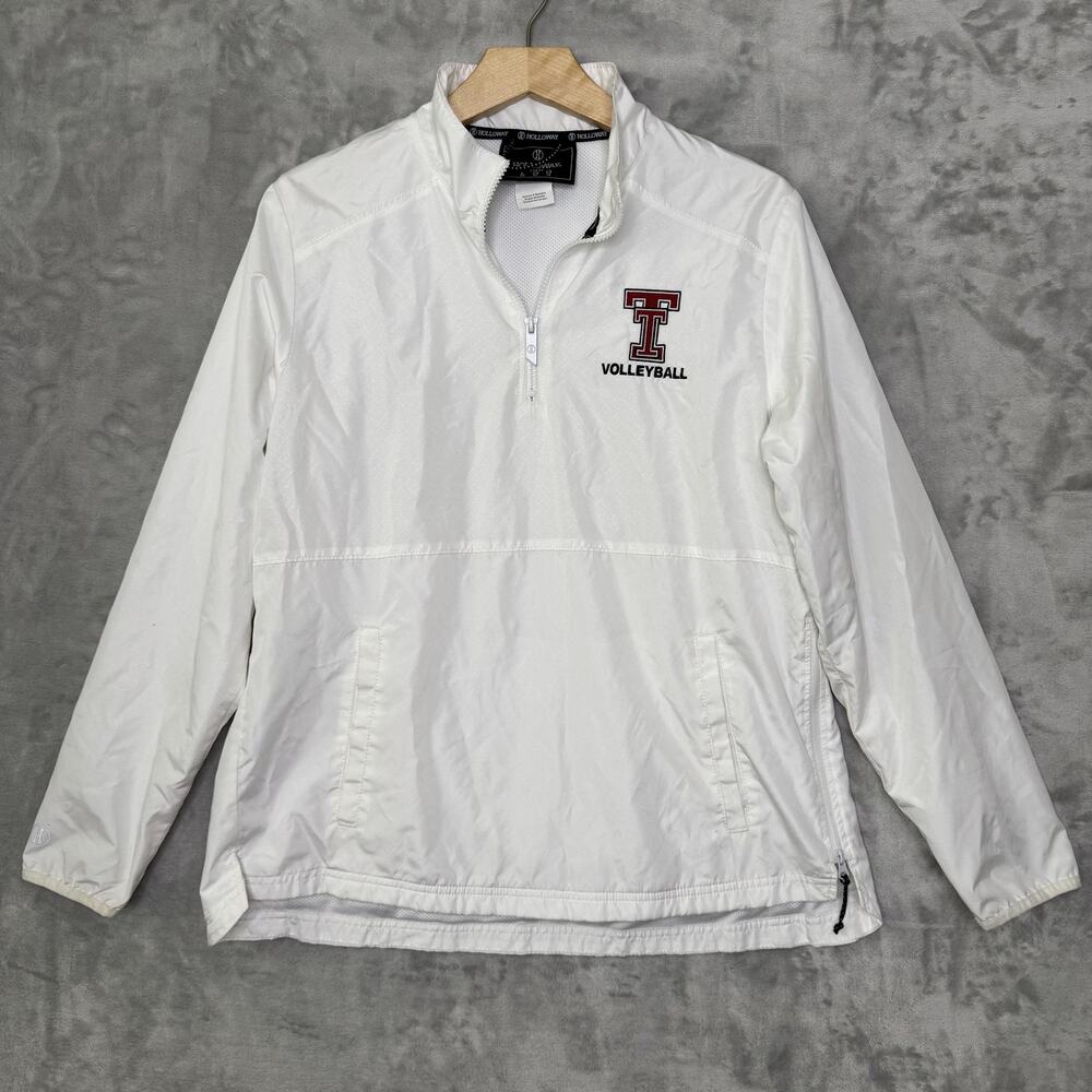 Texas Tech Holloway Volleyball Quarter Zip Pullover Jacket Womens Large White